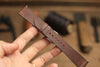 ROW-STITCH PUEBLO TOBACCO BROWN LEATHER HANDMADE WATCH STRAP, QUICK RELEASE