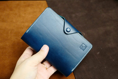 Navy Blue Buttero Passport Holder
