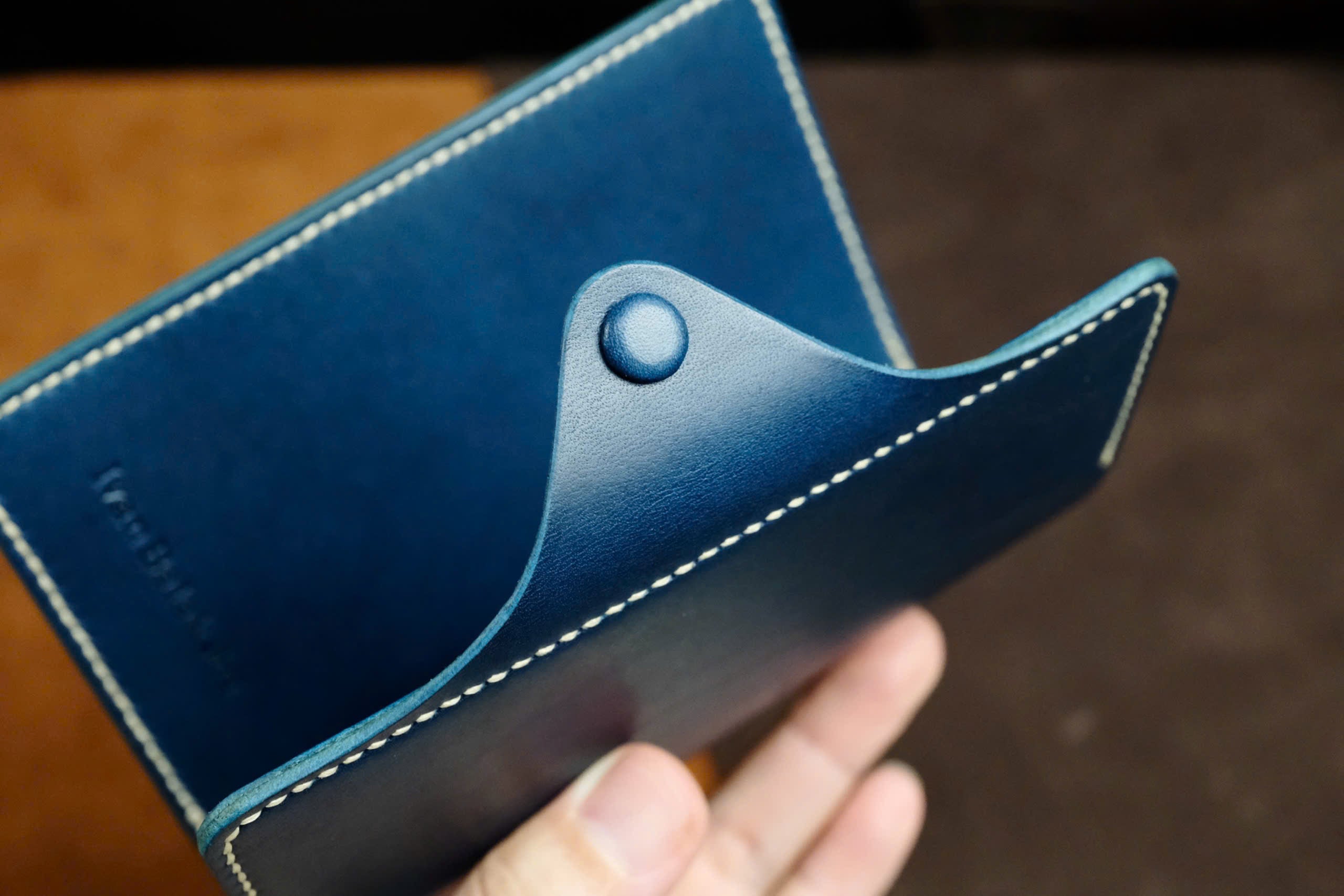 Navy Blue Buttero Passport Holder