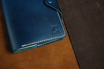 Navy Blue Buttero Passport Holder