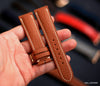 Togo Gold Brown Leather Watch Strap