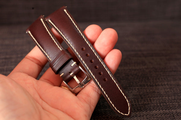 Chocolate Brown Buttero Leather Strap, Quick Release