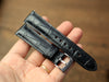 Black Matte Alligator leather strap, Quick Release