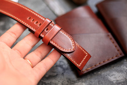 Shell Cordovan Red-Brown Leather Panerai Watch Band