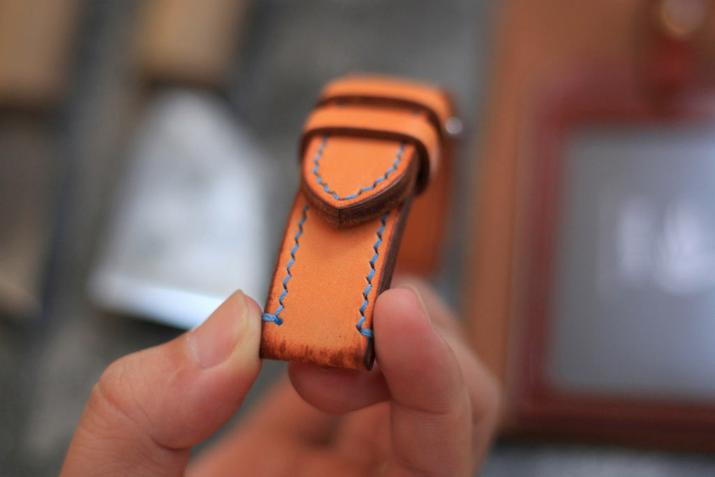 Handmade Vintage Tan Veg-Tan Leather Panerai Watch Strap