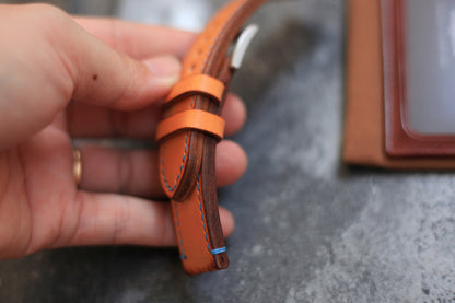 Handmade Vintage Tan Veg-Tan Leather Panerai Watch Strap