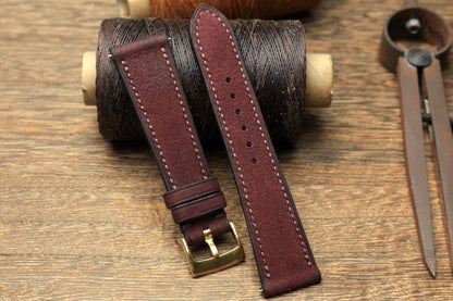 Nubuck Purple Leather Quick Release Watch Strap