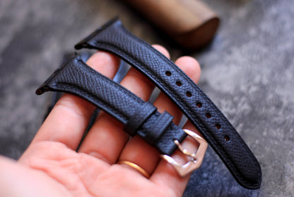 Black Epsom Leather Strap for Apple Watch
