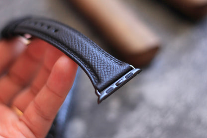 Black Epsom Leather Strap for Apple Watch