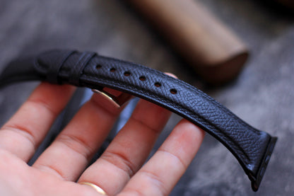 Black Epsom Leather Strap for Apple Watch