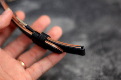 Handmade Panerai Watch Strap, Epsom Black Leather