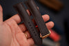 Chocolate Brown Epsom Leather Watch Strap, Omega Deployment Buckle.