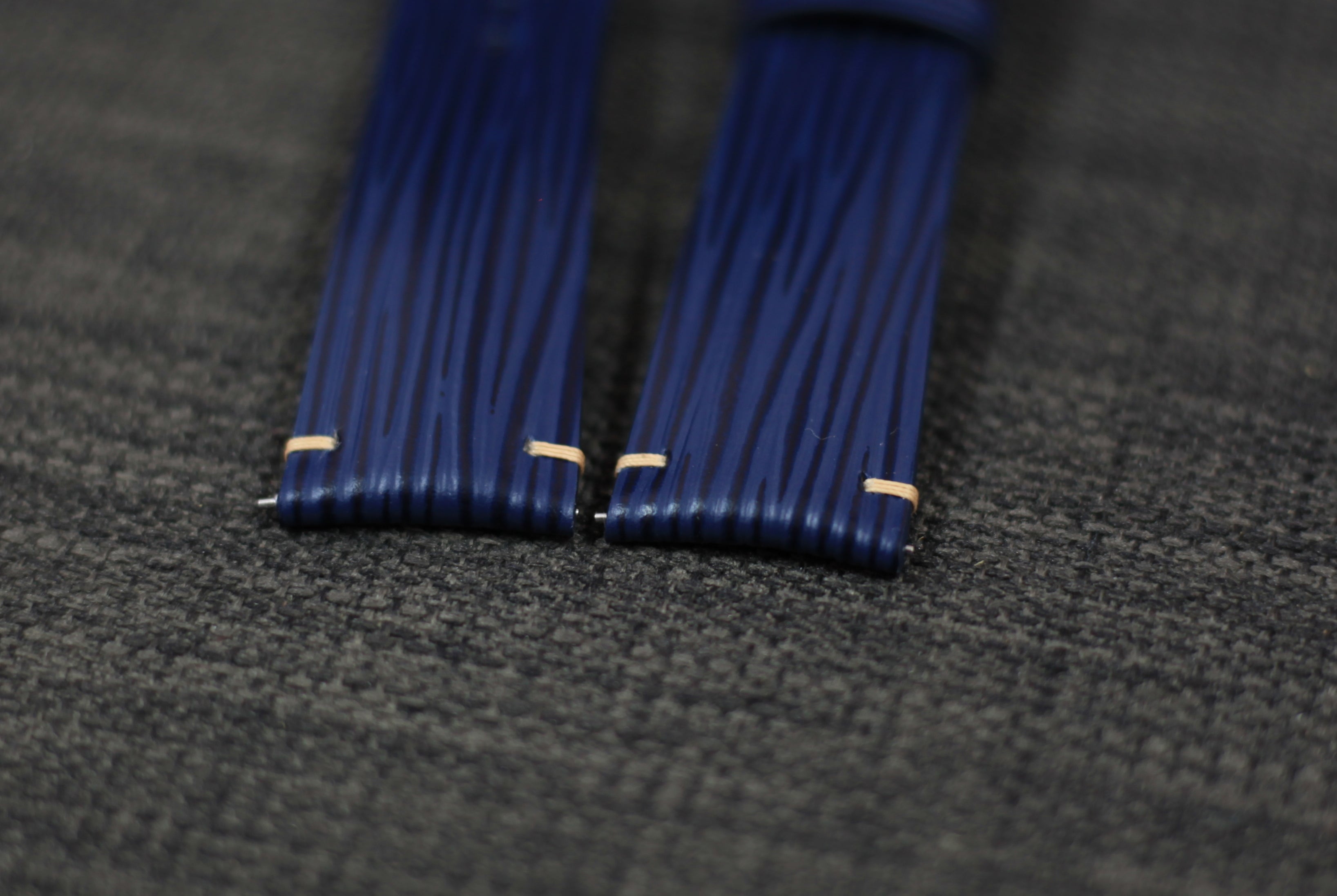 Handmade Epi Dark Blue Leather Watch Strap