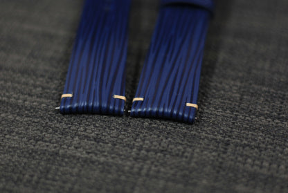 Handmade Epi Dark Blue Leather Watch Strap
