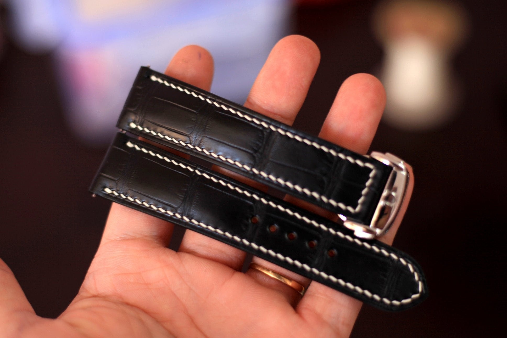 alligator leather omega watch band