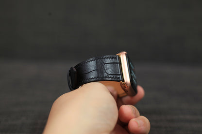 alligator leather apple watch strap