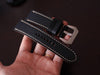 black seiko leather watch strap
