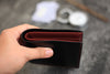 black shell cordovan relma leather bifold wallet