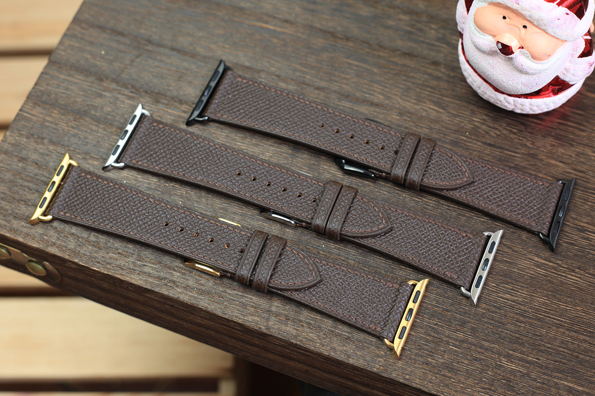 brown leather apple watch strap