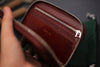 brown leather zipper wallet shell cordovan relma goat leather