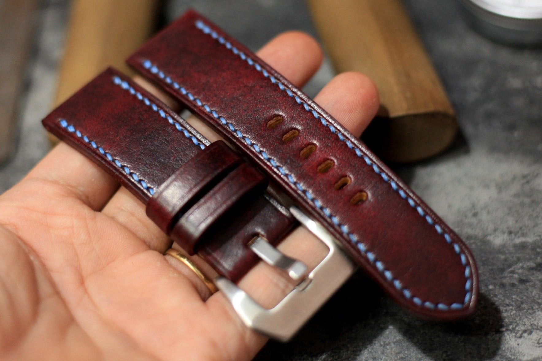 brown panerai luxury watch strap