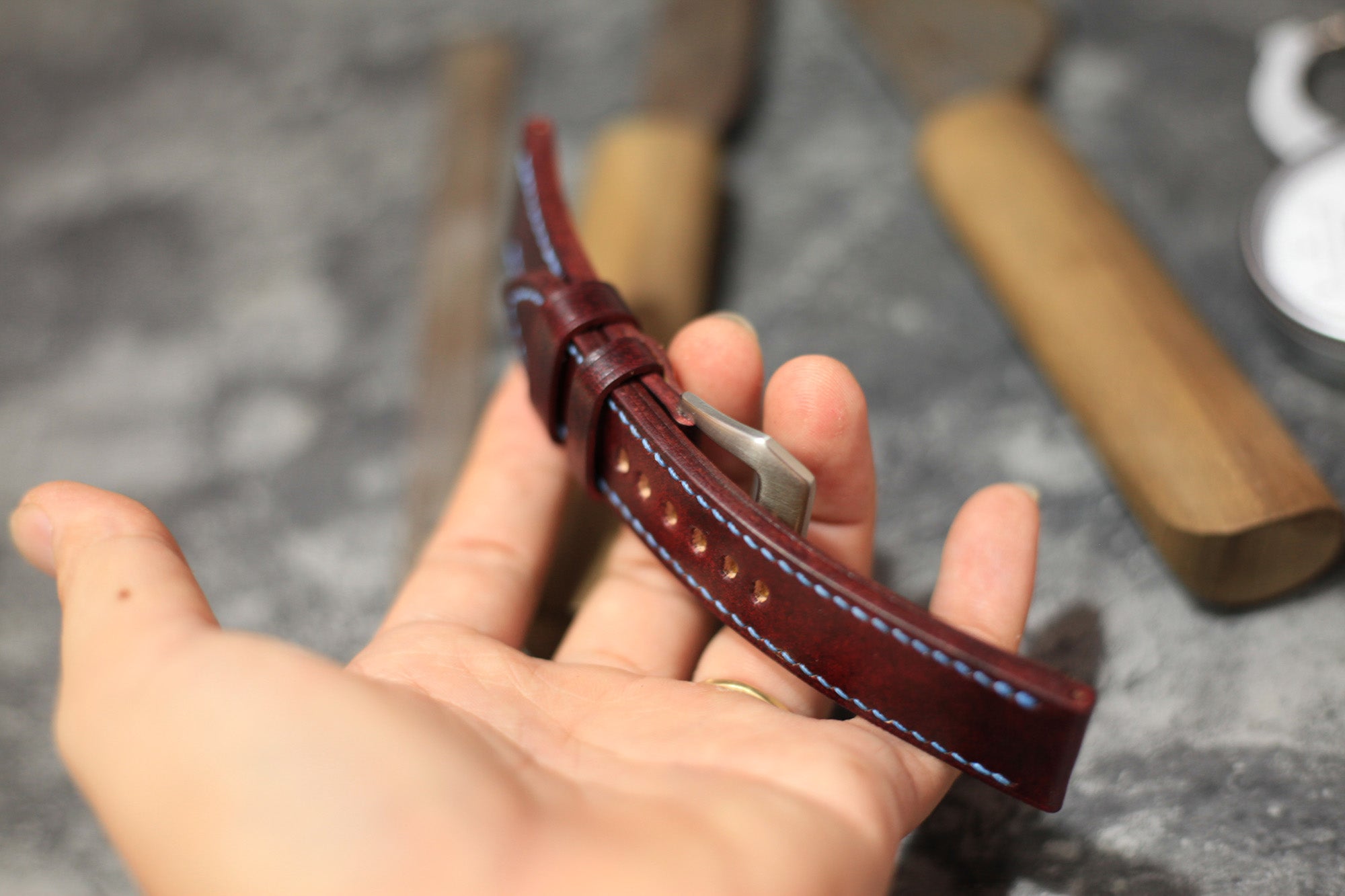brown panerai veg tanned watch strap