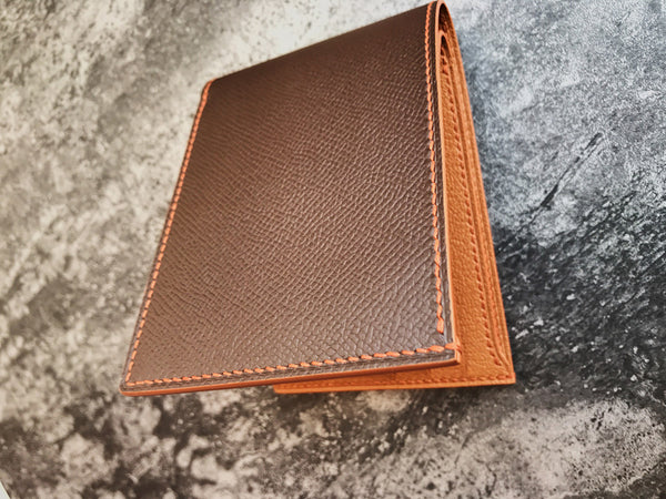 dark brown leather wallet