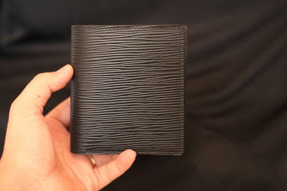 brown epi leather wallet for men