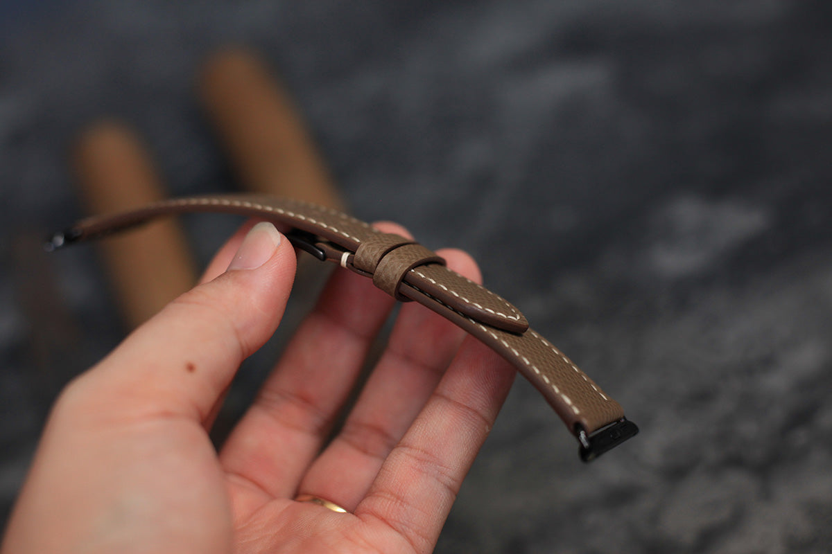 etoupe leather apple watch band