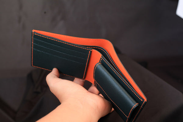 leather wallet with many slots