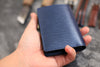 navy blue epi leather mini wallet