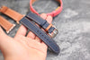 navy blue leather omega watch strap