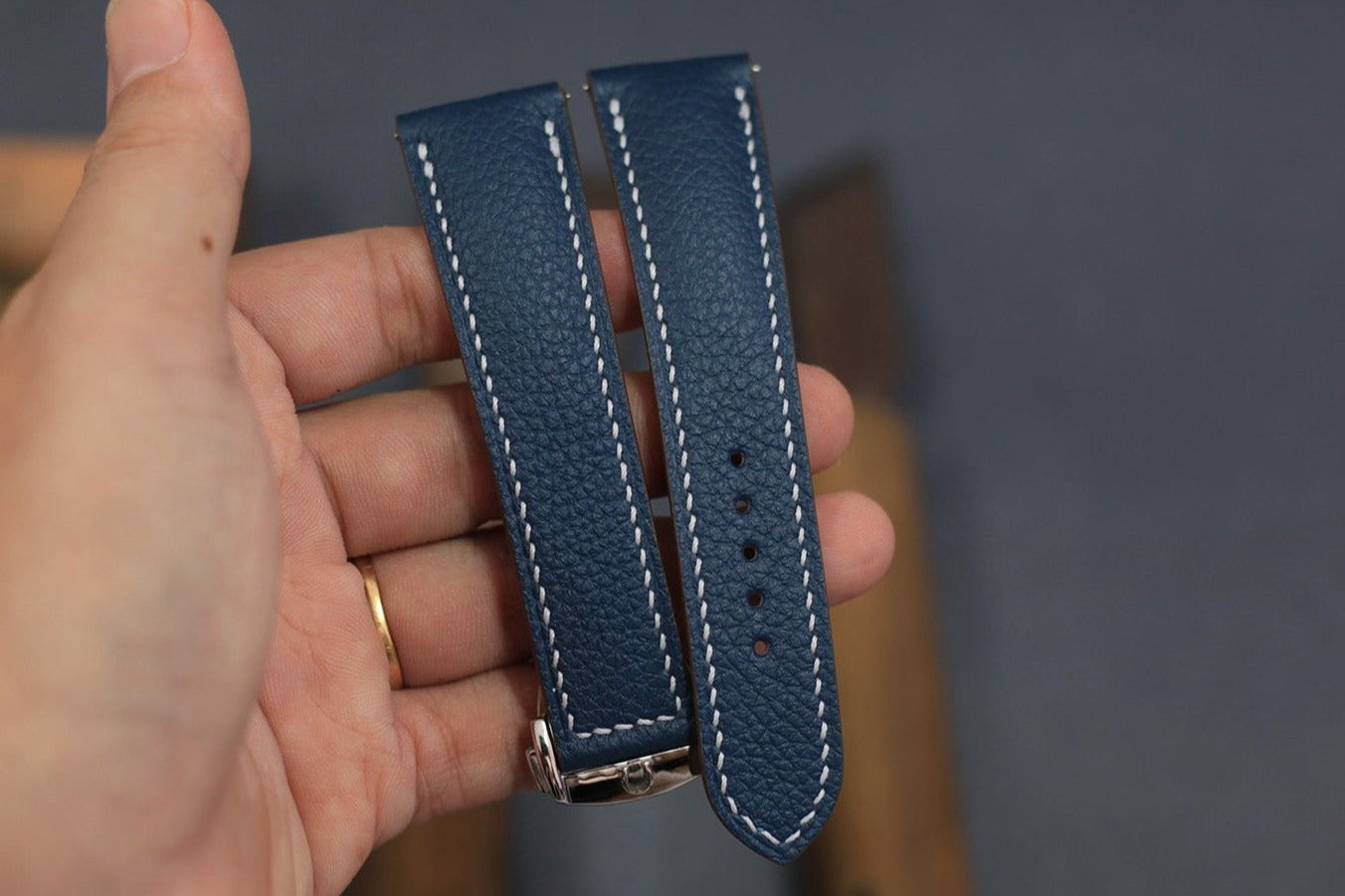 navy blue omega watch band