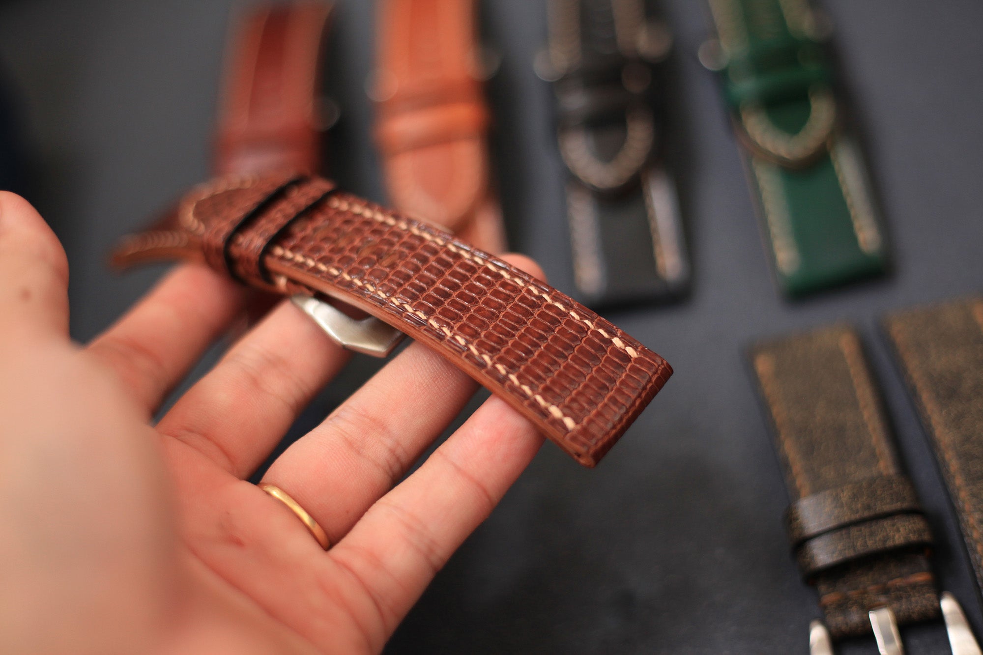 panerai lizard leather watch strap
