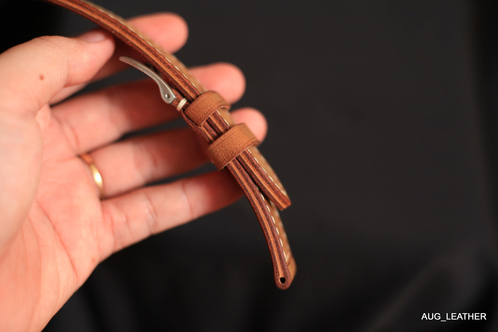 panerai watch band gold brown color