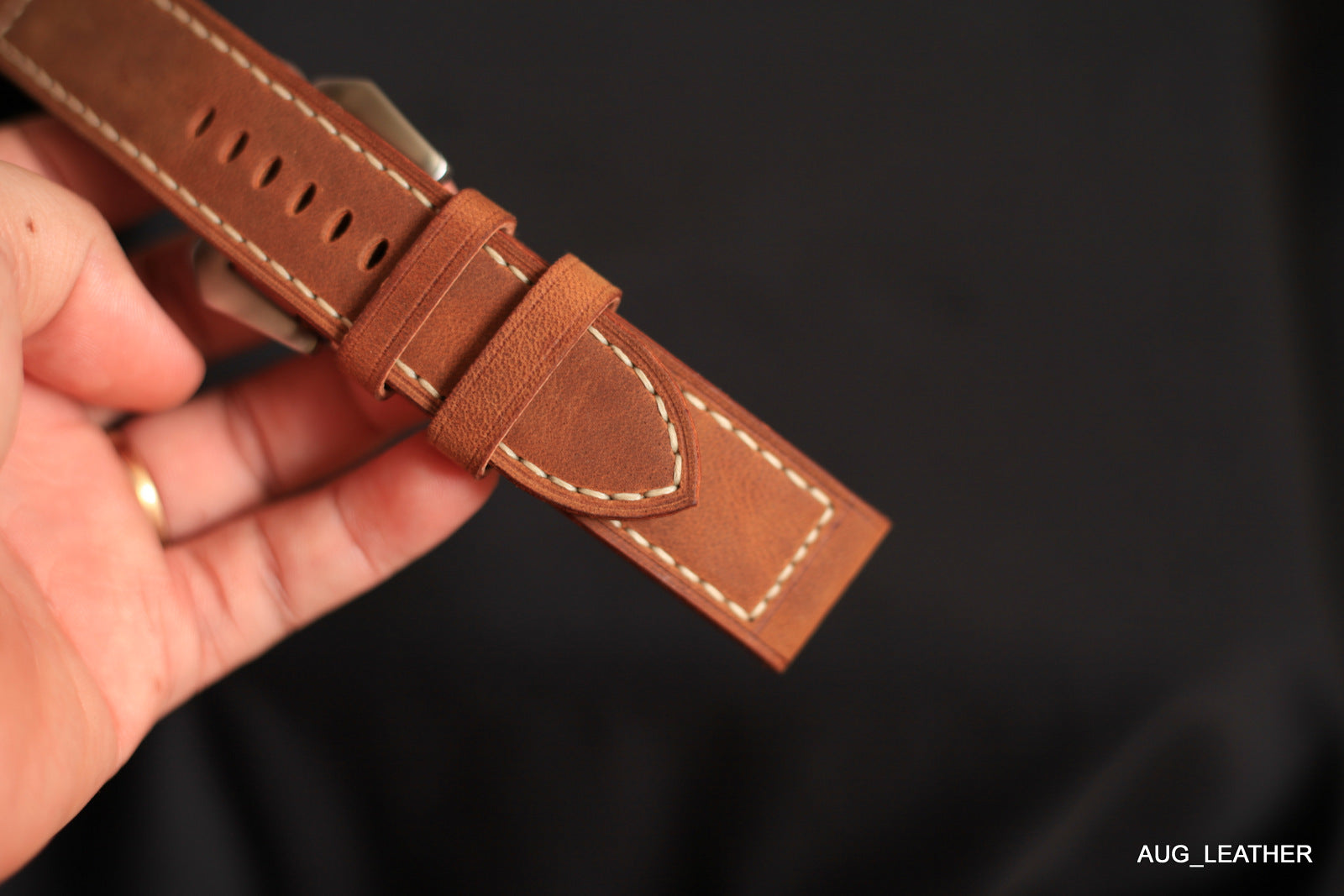 panerai watch strap gold brown color