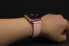 pink leather apple watch band for girl