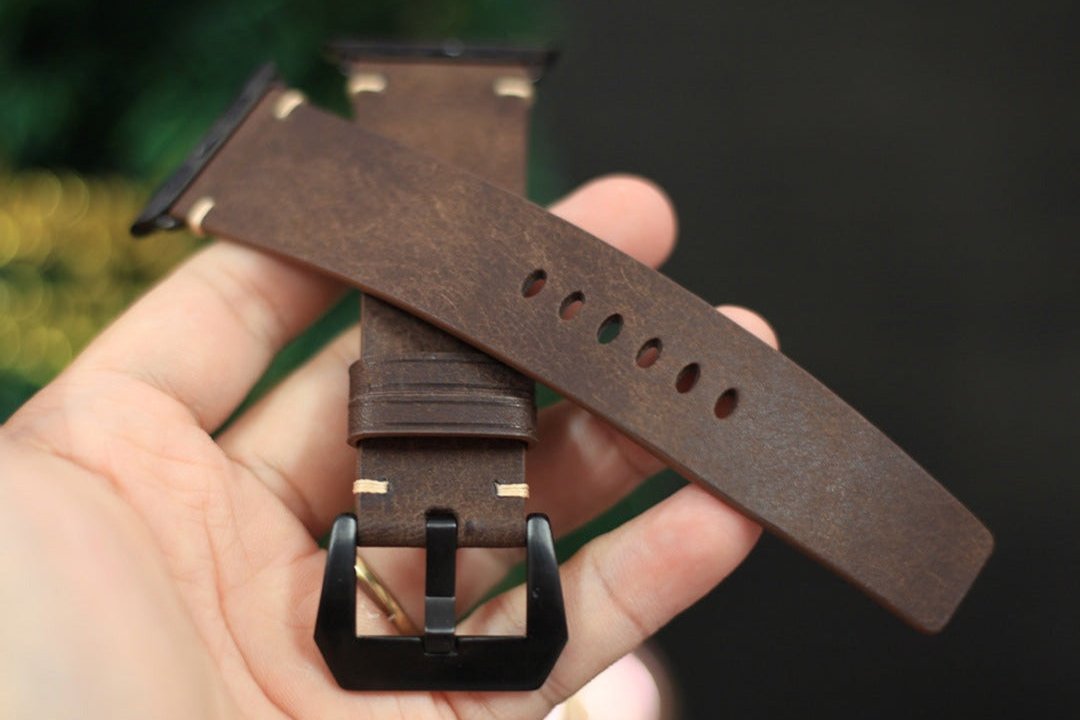 pueblo leather apple watch band