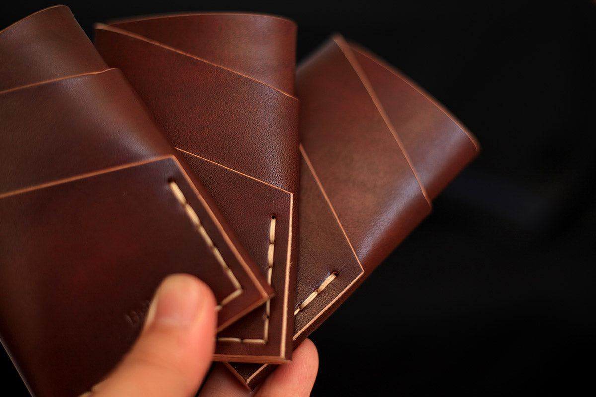 vegetable tanned leather port wallet