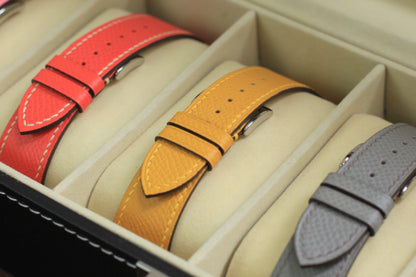 yellow leather apple watch strap